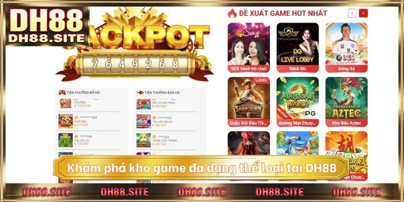 Khám phá kho game đa dạng thể loại tại DH88
